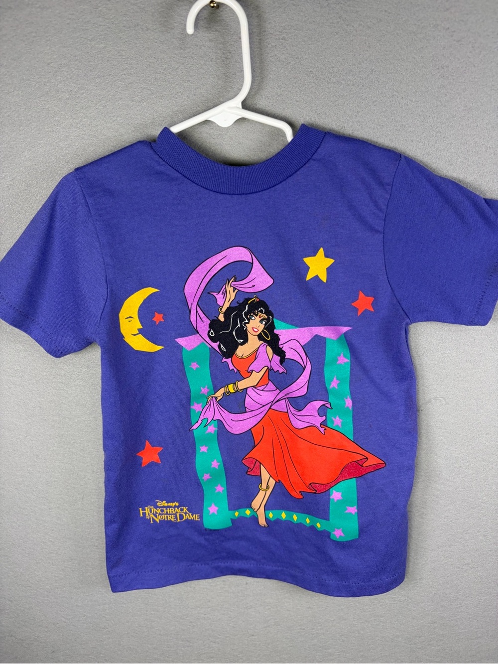 Disney Kids Vintage 90’s Hunchback of Notre Dame Esmeralda Purple Graphic Tee